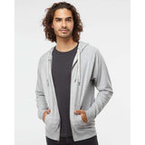 SS1000Z Independent Trading Co. Icon Lightweight Loopback Terry Full-Zip Hooded Sweatshirt Athletic Heather