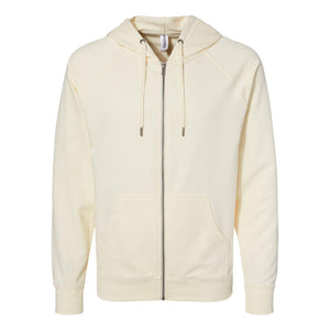 SS1000Z Independent Trading Co. Icon Lightweight Loopback Terry Full-Zip Hooded Sweatshirt Bone