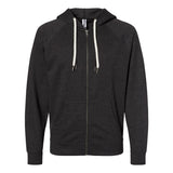 SS1000Z Independent Trading Co. Icon Lightweight Loopback Terry Full-Zip Hooded Sweatshirt Charcoal Heather