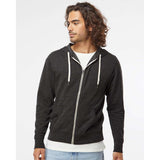 SS1000Z Independent Trading Co. Icon Lightweight Loopback Terry Full-Zip Hooded Sweatshirt Charcoal Heather