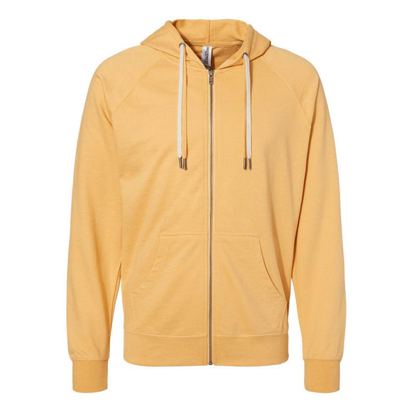 SS1000Z Independent Trading Co. Icon Lightweight Loopback Terry Full-Zip Hooded Sweatshirt Harvest Gold