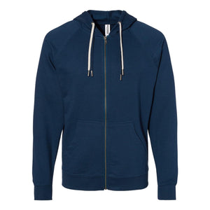 SS1000Z Independent Trading Co. Icon Lightweight Loopback Terry Full-Zip Hooded Sweatshirt Indigo