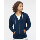 SS1000Z Independent Trading Co. Icon Lightweight Loopback Terry Full-Zip Hooded Sweatshirt Indigo