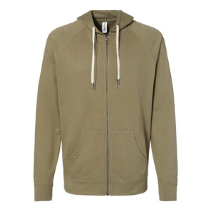 SS1000Z Independent Trading Co. Icon Lightweight Loopback Terry Full-Zip Hooded Sweatshirt Olive