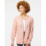 SS1000Z Independent Trading Co. Icon Lightweight Loopback Terry Full-Zip Hooded Sweatshirt Rose