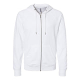 SS1000Z Independent Trading Co. Icon Lightweight Loopback Terry Full-Zip Hooded Sweatshirt White