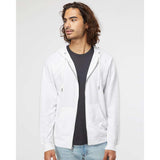 SS1000Z Independent Trading Co. Icon Lightweight Loopback Terry Full-Zip Hooded Sweatshirt White