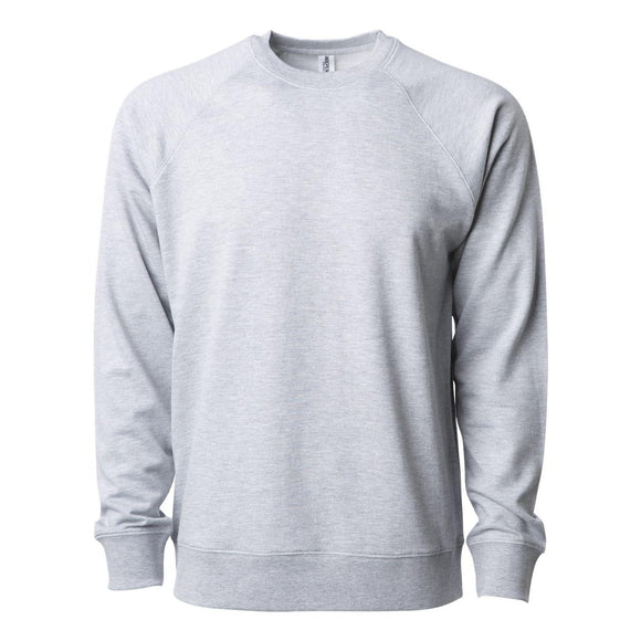 SS1000C Independent Trading Co. Icon Lightweight Loopback Terry Crewneck Sweatshirt Athletic Heather