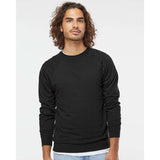 SS1000C Independent Trading Co. Icon Lightweight Loopback Terry Crewneck Sweatshirt Black