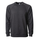 SS1000C Independent Trading Co. Icon Lightweight Loopback Terry Crewneck Sweatshirt Charcoal Heather