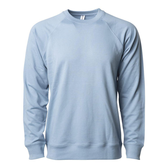 SS1000C Independent Trading Co. Icon Lightweight Loopback Terry Crewneck Sweatshirt Misty Blue