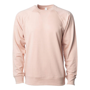 SS1000C Independent Trading Co. Icon Lightweight Loopback Terry Crewneck Sweatshirt Rose