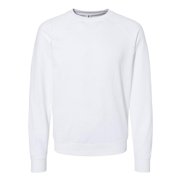 SS1000C Independent Trading Co. Icon Lightweight Loopback Terry Crewneck Sweatshirt White