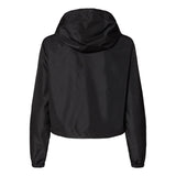 EXP64CRP Independent Trading Co. Women's Lightweight Quarter-Zip Pullover Crop Windbreaker Black