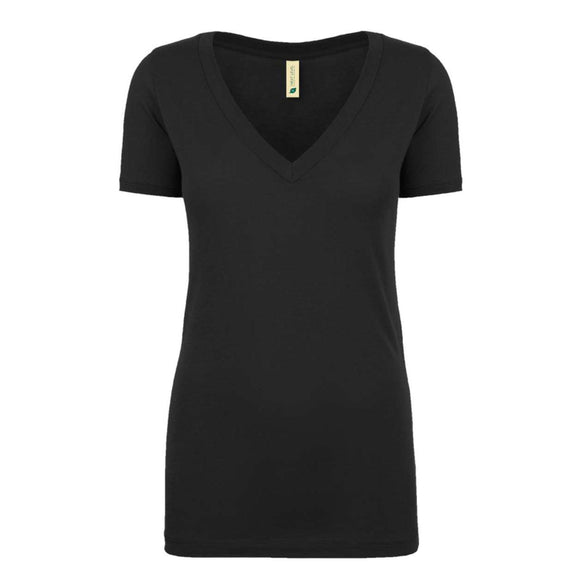 4240 Next Level Women's Eco Performance V-Neck T-Shirt Black