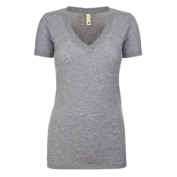 4240 Next Level Women's Eco Performance V-Neck T-Shirt Dark Heather Grey