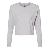 7481S Next Level Women's Long Sleeve Modest Crop Heather Grey