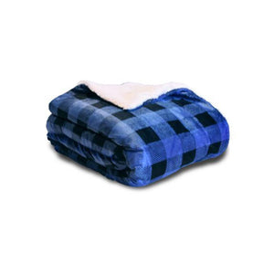 8712 Alpine Fleece Micro Mink Sherpa Blanket Royal Buffalo