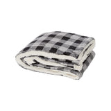 8712 Alpine Fleece Micro Mink Sherpa Blanket Grey/ Black Buffalo