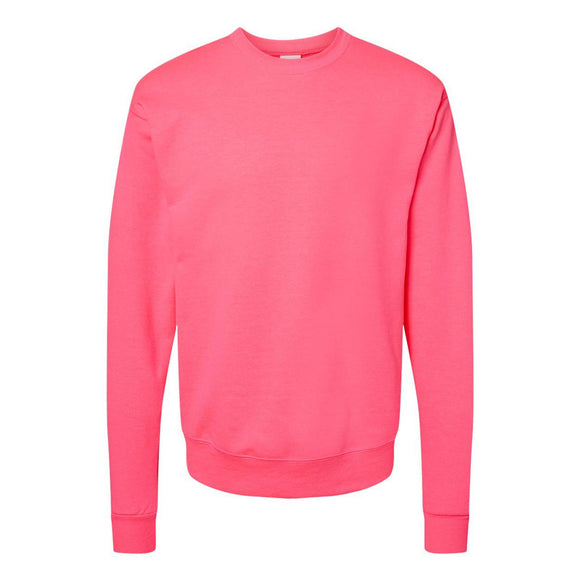 P160 Hanes Ecosmart® Crewneck Sweatshirt Safety Pink