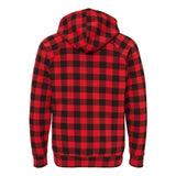 PRM33SBP Independent Trading Co. Special Blend Raglan Hooded Sweatshirt Red Buffalo Plaid