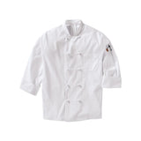 044X Chef Designs Mimix™ Ten Knot Button Chef Coat with OilBlok White