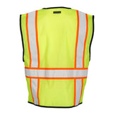 FM527-528 Kishigo Self Extinguishing Contrasting Mesh Vest Lime