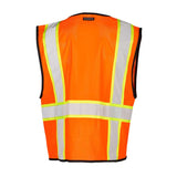 FM527-528 Kishigo Self Extinguishing Contrasting Mesh Vest Orange