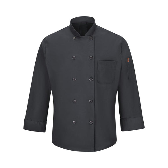 042X Chef Designs Mimix™ Chef Coat with OilBlok Charcoal