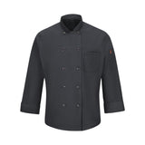 042X Chef Designs Mimix™ Chef Coat with OilBlok Charcoal