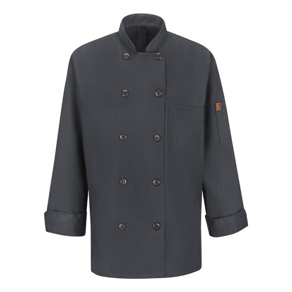 041X Chef Designs Women's Mimix™ Chef Coat with OilBlok Charcoal