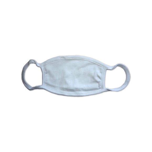 004 LAT 100% Cotton 2-Ply Face Mask White/ White