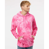 PRM4500TD Independent Trading Co. Midweight Tie-Dyed Hooded Sweatshirt Tie Dye Pink