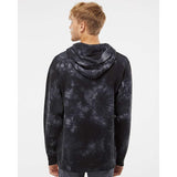 PRM4500TD Independent Trading Co. Midweight Tie-Dyed Hooded Sweatshirt Tie Dye Black