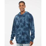 PRM4500TD Independent Trading Co. Midweight Tie-Dyed Hooded Sweatshirt Tie Dye Navy