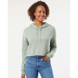 AFX64CRP Independent Trading Co. Women’s Lightweight Crop Hooded Sweatshirt Sage