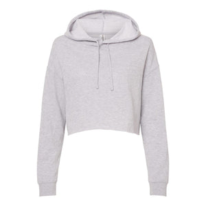 AFX64CRP Independent Trading Co. Women’s Lightweight Crop Hooded Sweatshirt Grey Heather