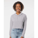 AFX64CRP Independent Trading Co. Women’s Lightweight Crop Hooded Sweatshirt Grey Heather