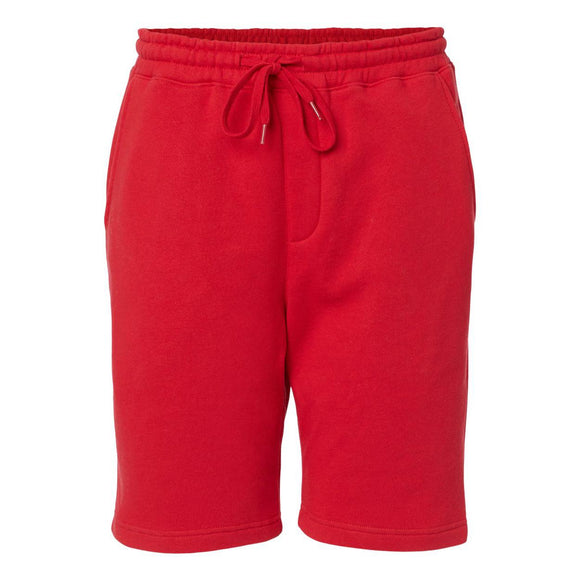 IND20SRT Independent Trading Co. Midweight Fleece Shorts Red