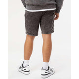 PRM50STMW Independent Trading Co. Mineral Wash Fleece Shorts Black