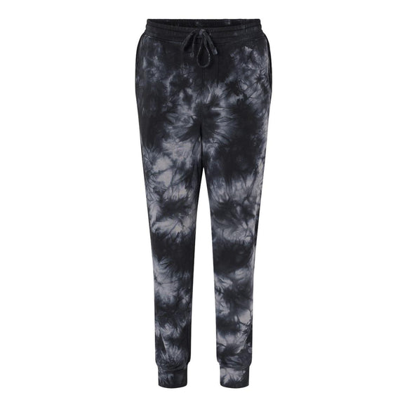 PRM50PTTD Independent Trading Co. Tie-Dyed Fleece Pants Tie Dye Black