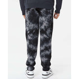 PRM50PTTD Independent Trading Co. Tie-Dyed Fleece Pants Tie Dye Black