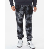 PRM50PTTD Independent Trading Co. Tie-Dyed Fleece Pants Tie Dye Black