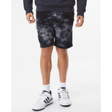 PRM50STTD Independent Trading Co. Tie-Dyed Fleece Shorts Tie Dye Black