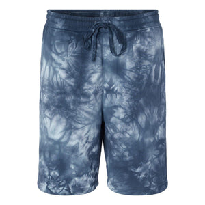 PRM50STTD Independent Trading Co. Tie-Dyed Fleece Shorts Tie Dye Navy