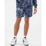 PRM50STTD Independent Trading Co. Tie-Dyed Fleece Shorts Tie Dye Navy