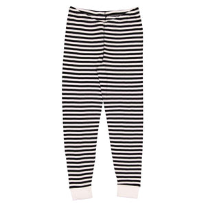 602Z LAT Adult Baby Rib Pajama Pants Black/ White Stripe