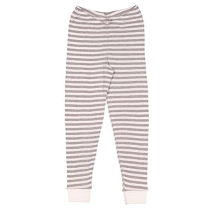 602Z LAT Adult Baby Rib Pajama Pants Heather/ White Stripe