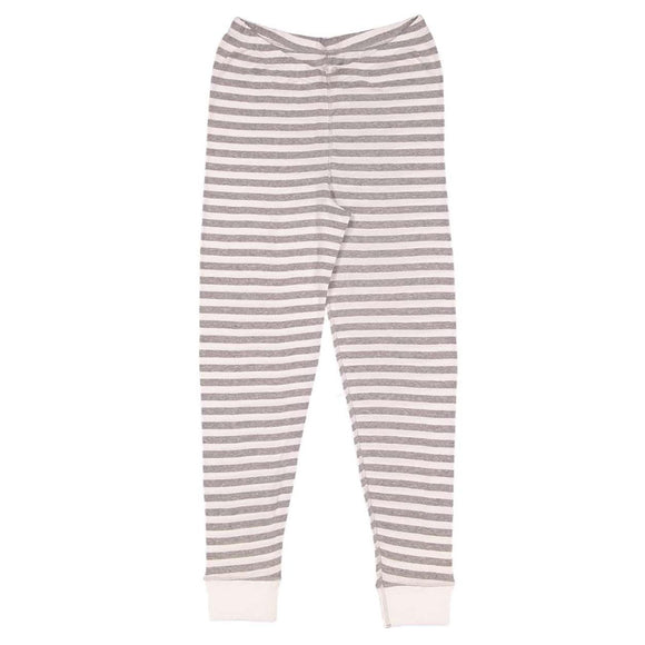 602Z LAT Adult Baby Rib Pajama Pants Heather/ White Stripe