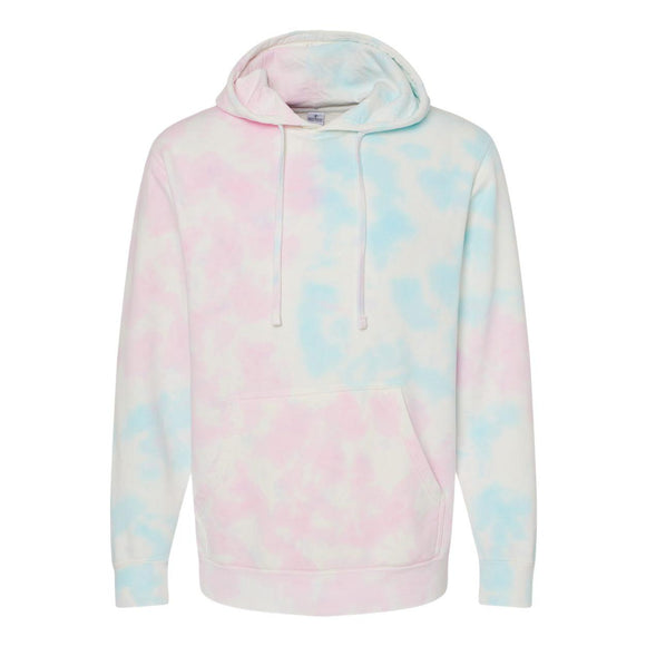 PRM4500TD Independent Trading Co. Midweight Tie-Dyed Hooded Sweatshirt Tie Dye Cotton Candy